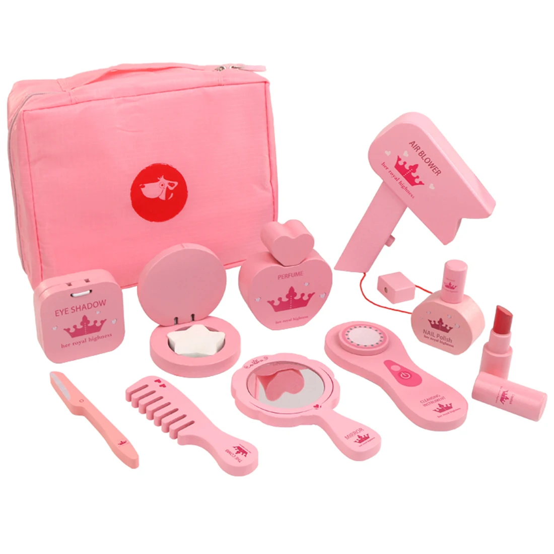 Новинка 11 шт./компл. детская деревянная косметичка для ролевых игр красивая