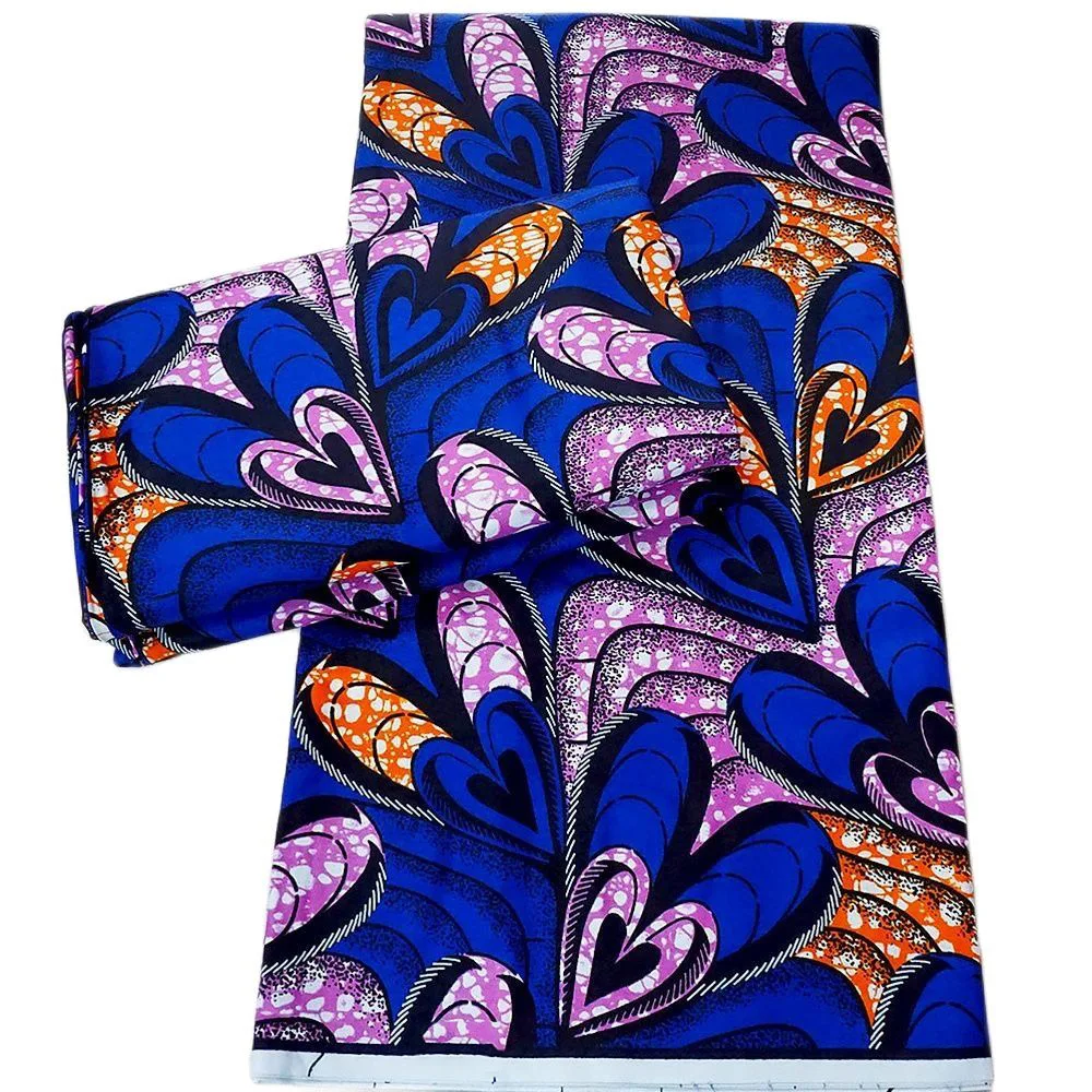 

African wax print fabric 100% cotton real wax Nigerian Print wax Fabric 6Yard for dresses sewing fabric 6yard