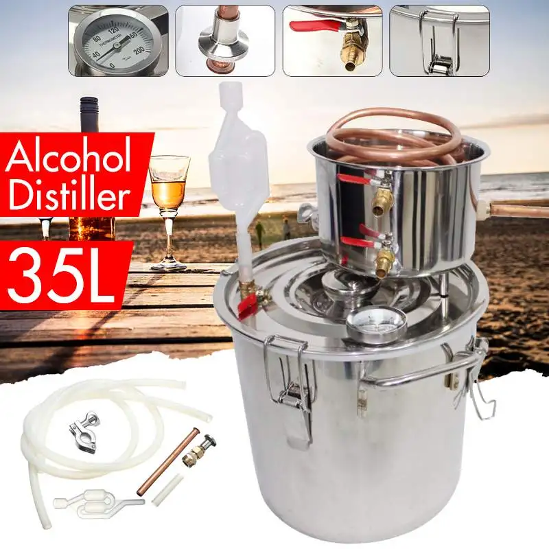Эффективный дистиллятор Alambic Moonshine алкоголь из нержавеющей меди 8 галлонов 35 л