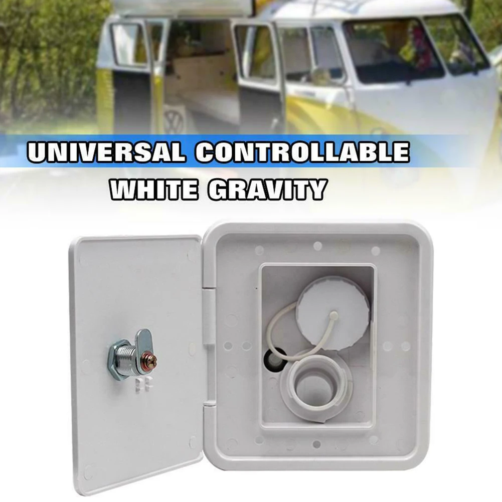 Gravity Inlet Threaded Accessories Square With Keys Screws Hatch Cover Water Intake Lockable RV Trailer Caravan Plastic Parts | Автомобили