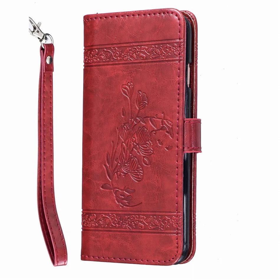 Red C Роскошный чехол для iPhone 7, 8, 6, 6S Plus, 5, 5S, SE, 5C, 4, 4S, 6 Plus, 7 Plus, 8 Plus, Fundas, Магнитный флип-чехол, кожаный кошелек, чехол s D03E - Цвет: Red C