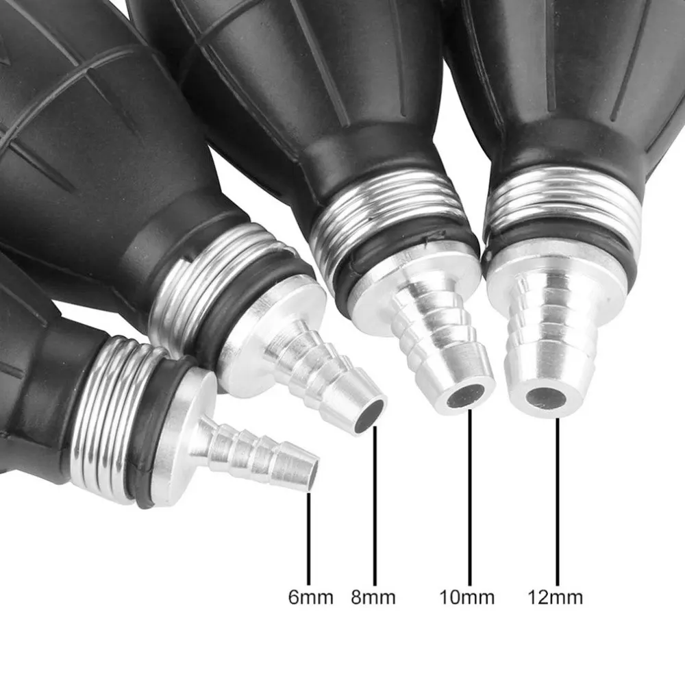 

Portable Durable Universal Black Aluminum Alloy Primer Bulb Hand Pump Marine Vehicle Car 10mm Car Bulb Hand