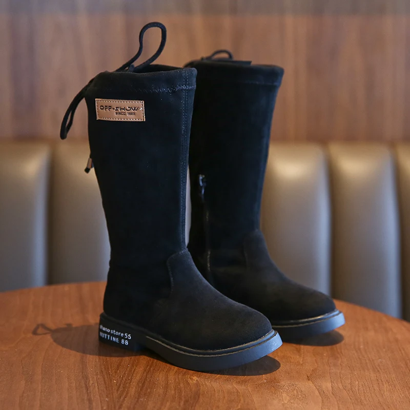 Детская обувь детские модные сапоги до колена для девочек осенне зимние отдыха