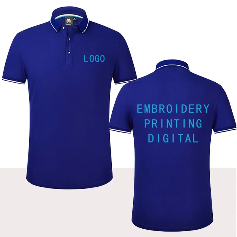 Custom print or embroidery polo shirt men summer uniforms for work custom Printed Photo Logo For Business Staff Company Uniform | Мужская