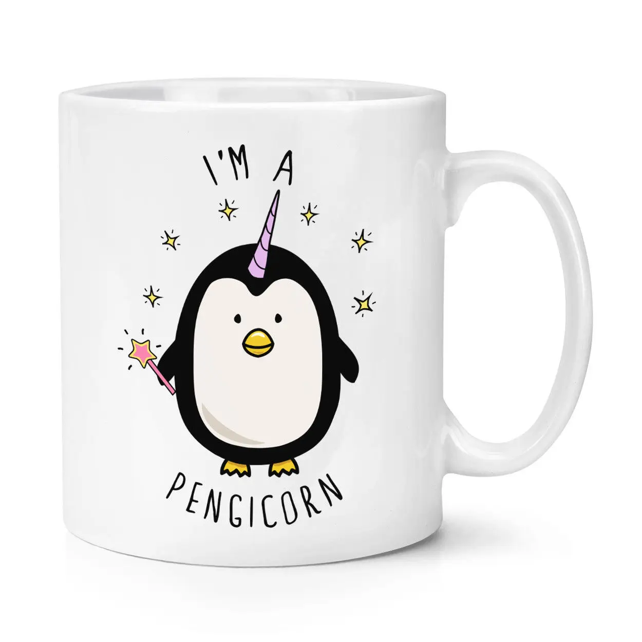 Волшебная забавная кружка I'm A Pengicorn Cup с пингвином и единорогом | Дом сад