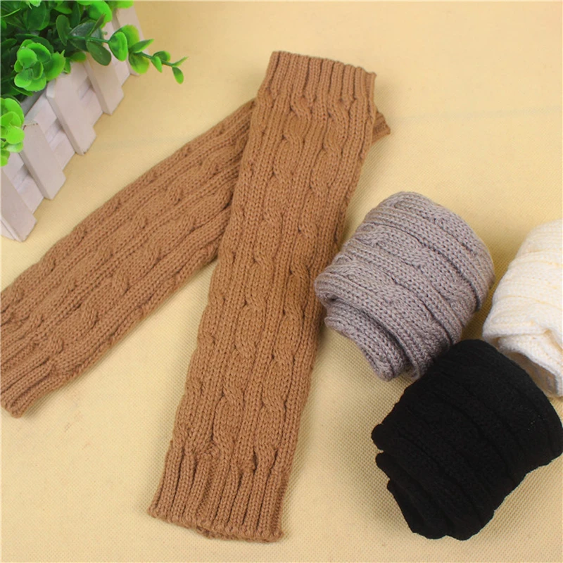 Женские шерстяные гетры на весну и осень зимние модные перчатки без пальцев