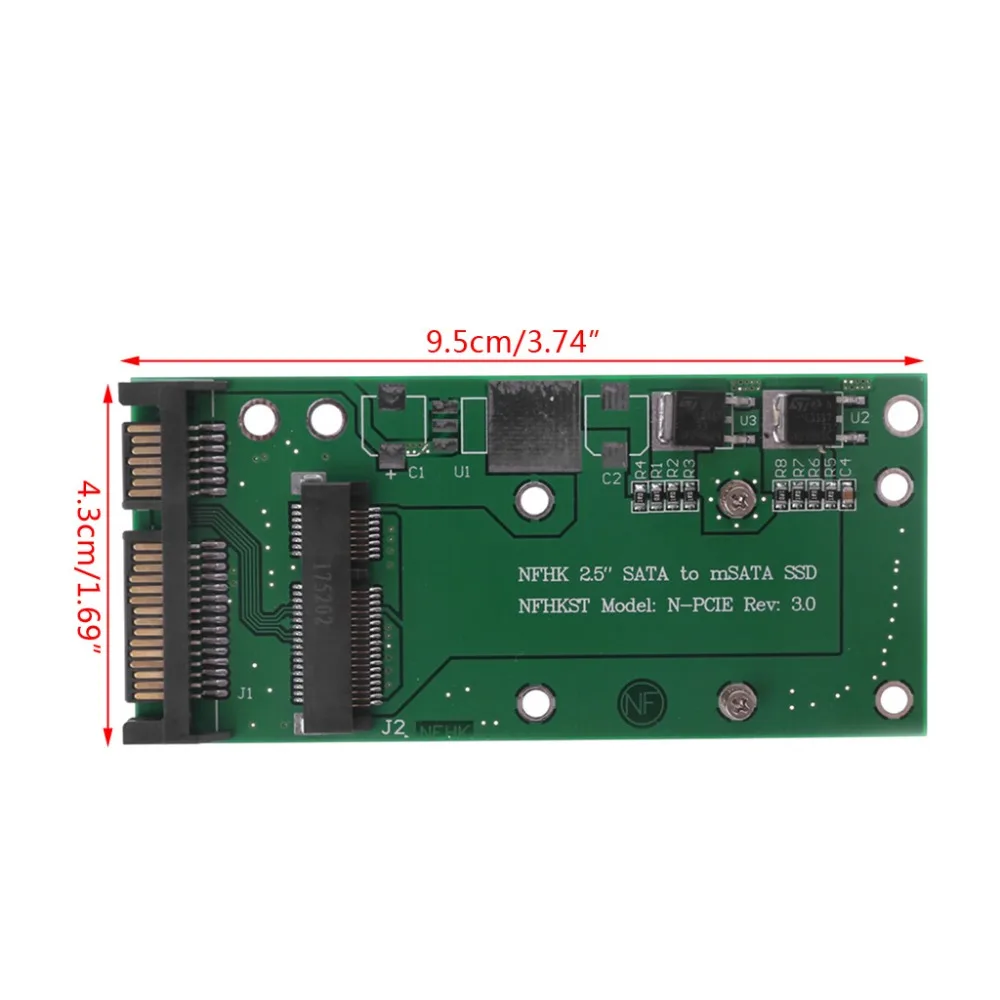 

Converter Adapter Durable 50mm Small board mSATA SSD to 2.5" SATA Drive Small