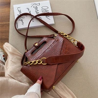 fashion alligator shoulder bags women designer luxury pu leather chains handbags female small flap crossbody bag lady purse 2021