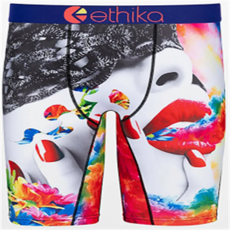 

Летние Шорты-боксеры Ethika с камуфляжным принтом акулы, повседневное мягкое и дышащее нижнее белье, новинка 2021 года, Ethika