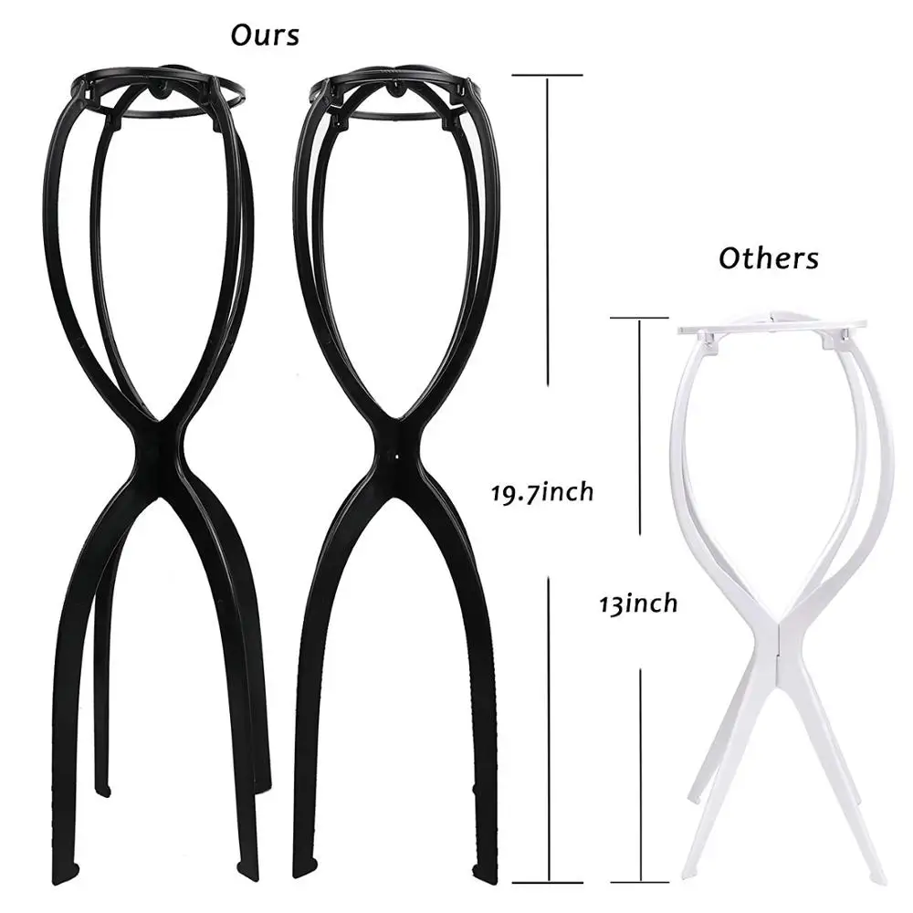 (2 шт.) Очень высокая упакованная портативная пластиковая подставка для париков