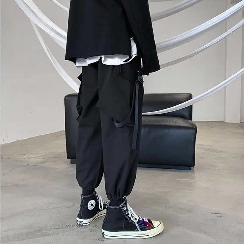 

Men's Suit Striped Ankle Trousers Plus Size 3XL Summer Korean Hip-hop Chic Casual Fashion Loose Style Youth New