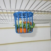 creative parrots fruit vegetable feeder basket birds cage feeder hanging pet toys parrot fruit vegetable holder cage supplies
