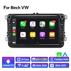Android 10 Восьмиядерный DSP автомобильный радиоприемник мультимедийный DVD-плеер для VW 8-дюймовый сенсорный экран стерео BT GPS навигация авто
