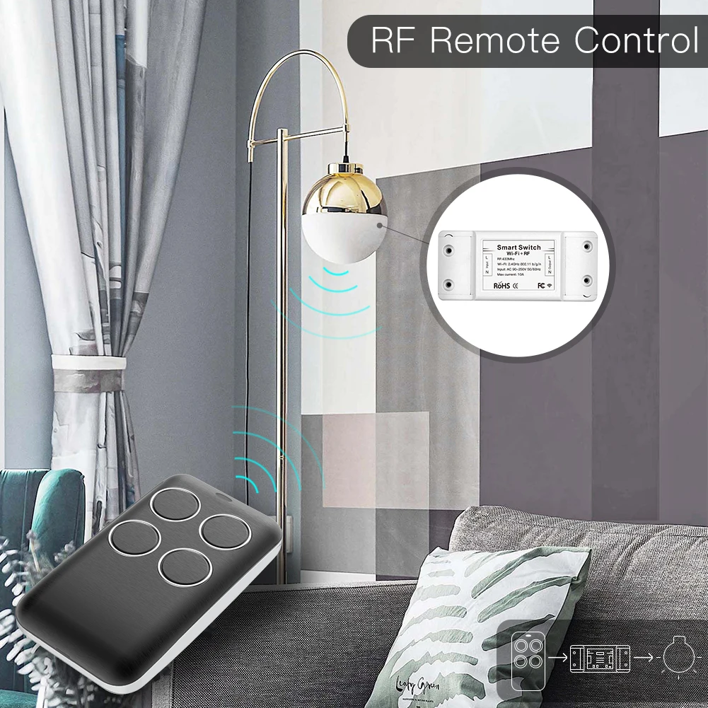 Модуль смарт-выключателя RF433 Wi-Fi дистанционное управление для автоматизации