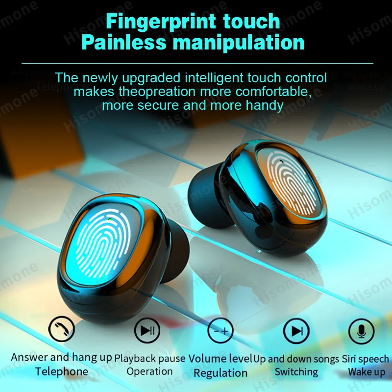 Фото Беспроводные Bluetooth наушники светодиодный дисплей мощности шумоподавление TWS Беспроводные Bluetooth наушники светодиодный дисплей мощности шумоподавление TWS