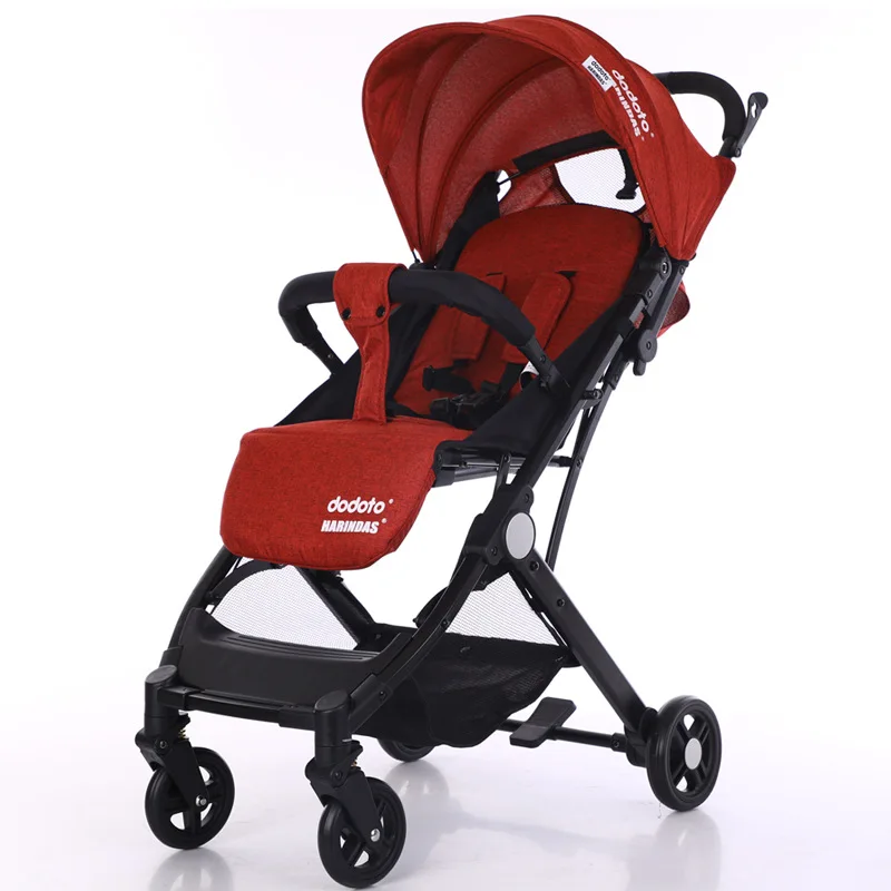 Легкая детская коляска с высоким ландшафтом четырехколесная складная