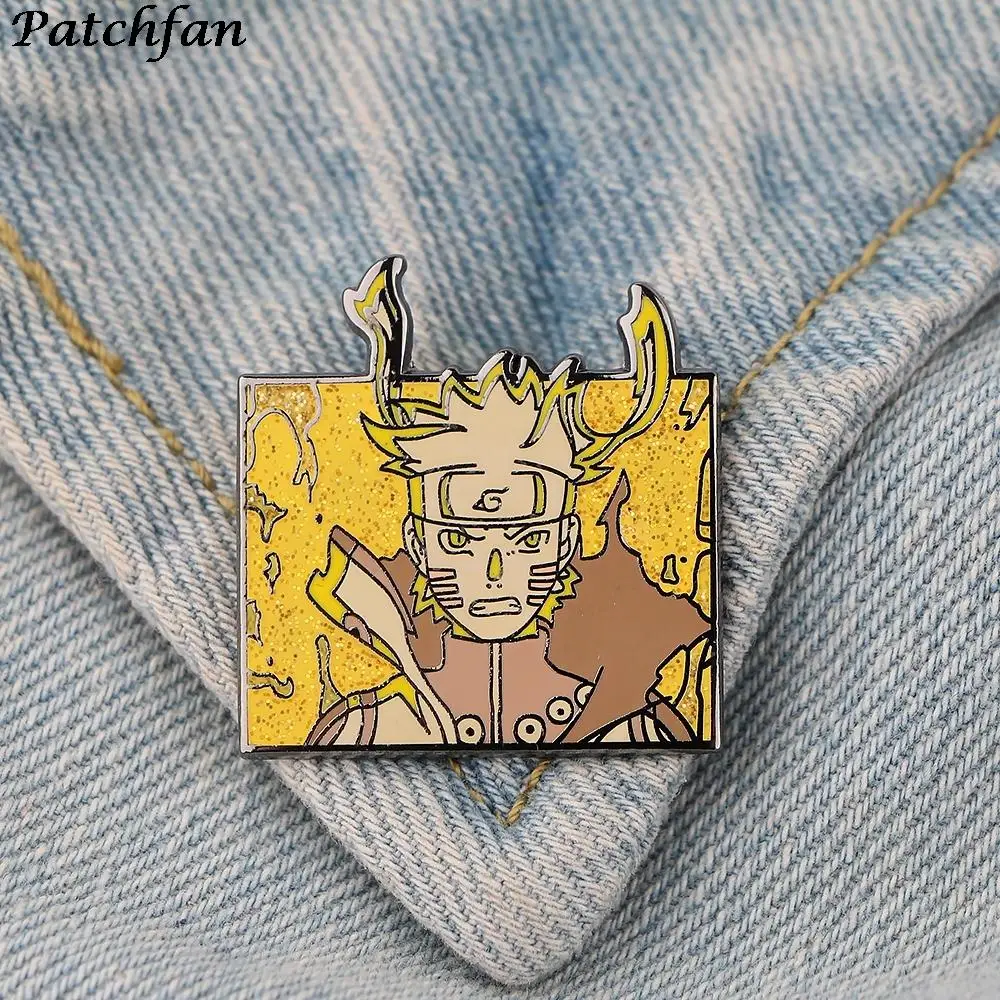 

AD064 Patchfan Anime Enamel Pin Punk Brooches Bag Clothes Lapel Pin Badge for kids Jewelry Gift