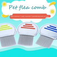 pet flea comb lice remover dog dense tooth comb in vitro deworming comb golden hair to remove lice fleas dogs cats use flea comb