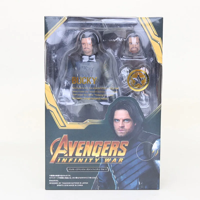 new bucky box 14-16 см игрушки Marvel Revoltech серия Мстители эндгейм супергерой Дэдпул Человек-паук Веном Росомаха Карнаж Figma модель куклы - Color: new bucky box