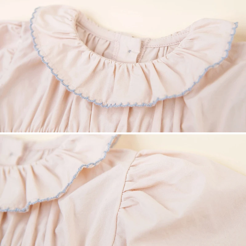 

2021 New Summer Baby Dress Long sleeve Girl Cotton Princess Dresses with Hat Pink Clothing 0-2 year Clothes