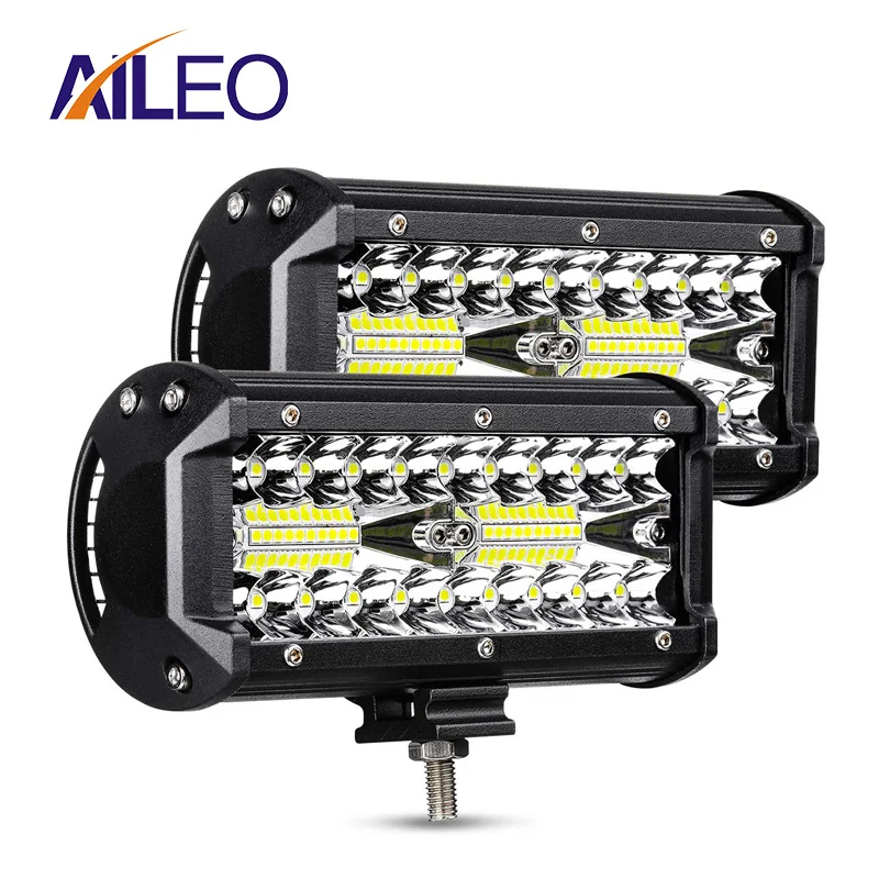 AILEO светодиодный светильник бар 7 дюймов 120W 4000LM по бездорожью s стручки