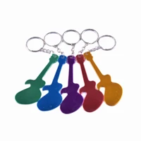 2 set electric guitar key chains 100 high quality metal key ring keyfob keychain for decoration or gifts
