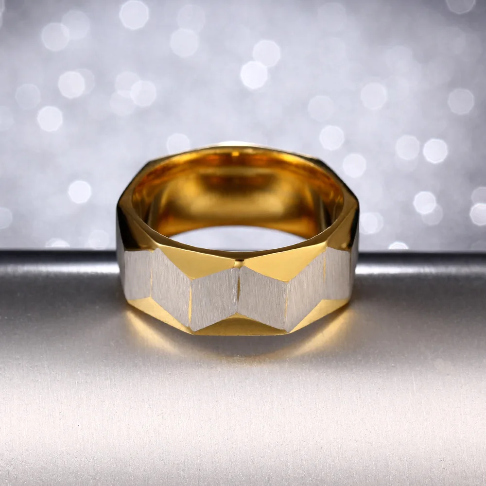 Новинка кольцо из нержавеющей стали золотого и серебряного цвета без выцветания