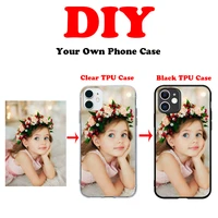 diy photo custom phone case for iphone xs max xr x se 2020 5 6 s 7 8 plus 12 mini 11 pro max silicone back cover clear funda