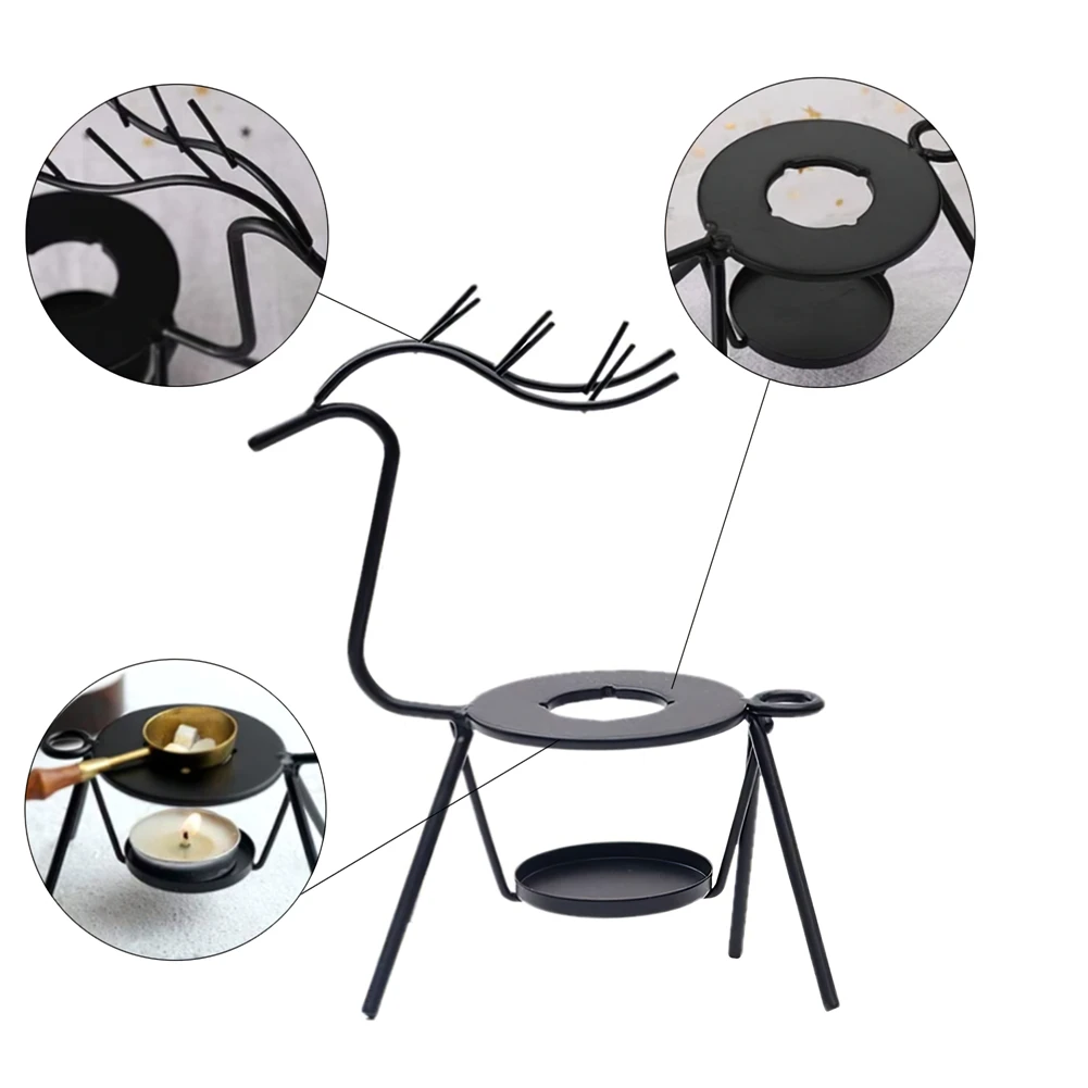 

2PCS/Set Wax Seal Melting Craft Supplies Warmer Kit Furnace With Spoon Elk Shape For Sealing Stamp Candle Making Wax Melting Kit