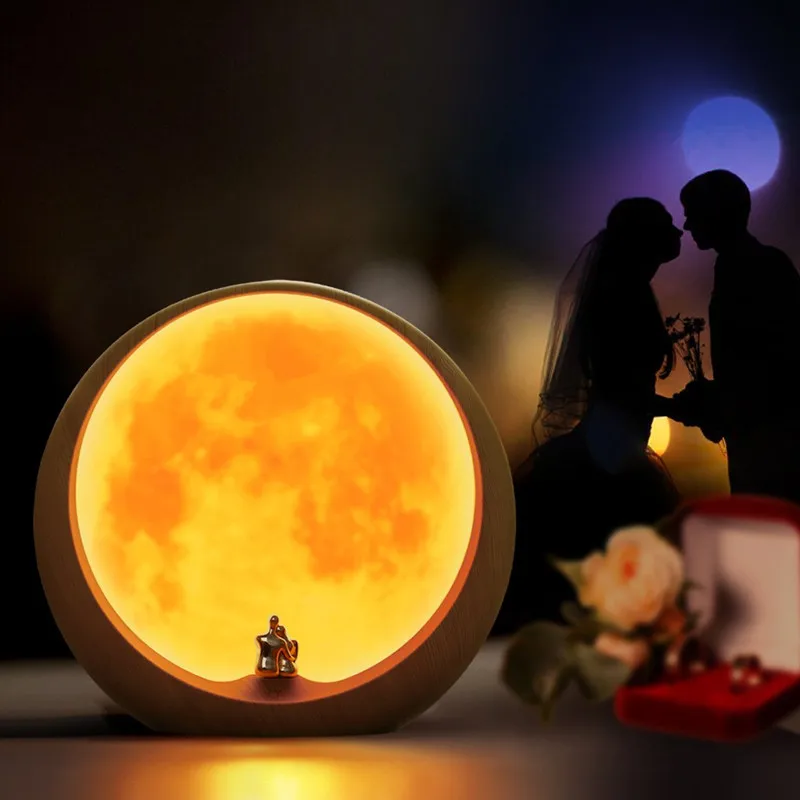 Луна окружающего света DIY юбилей свадьбы День Святого Валентина подарок идеи