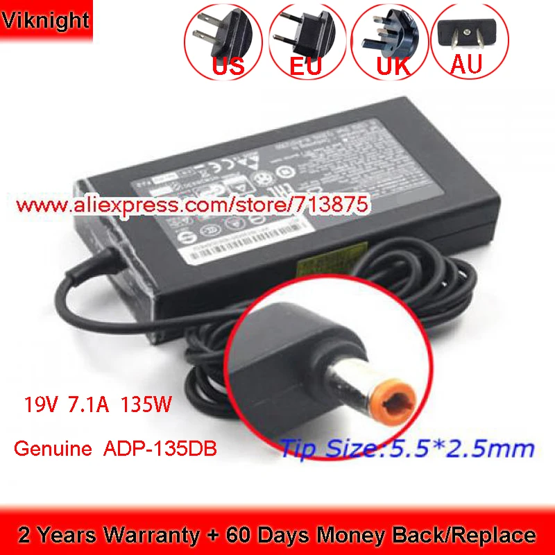 

Genuine 19V 7.1A 135W ADP-135DB PA-1131-16 AC Adapter for Acer NITRO 5 Gaming Laptop VN7-791G-7984 VN7-591G-75S2 Charger