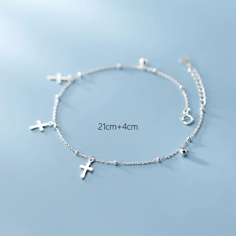 Anklet Trustdavis 925 однотонные Настоящее серебро 925 пробы двойной слой круглые браслеты 16 см для Для женщин подарок для девушек ювелирные изделия DS1750 - Окраска металла: Anklet