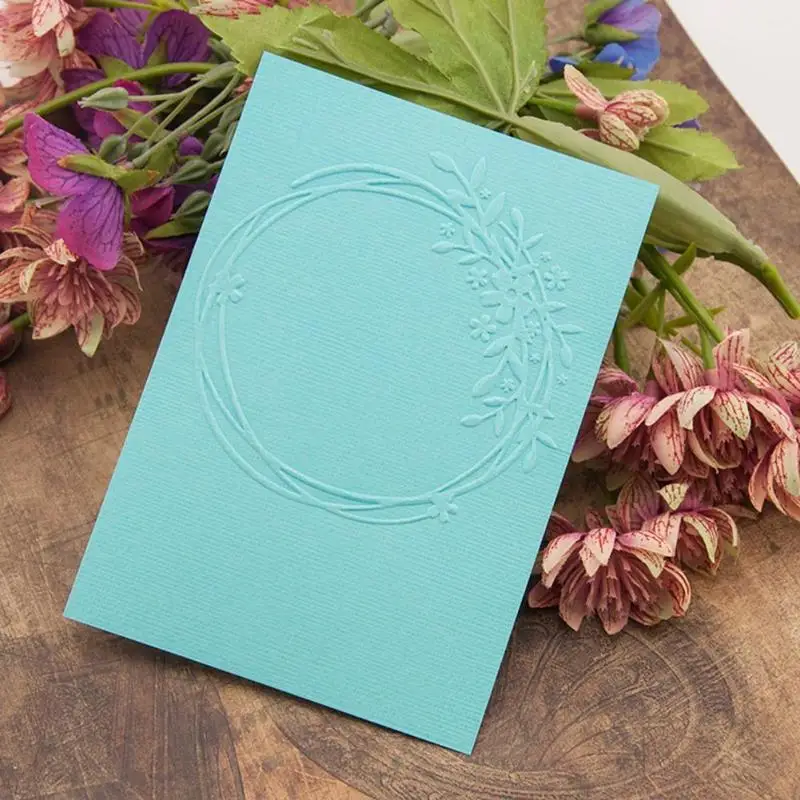 1 шт. пластиковая красота гирлянда тиснение папка DIY Скрапбукинг Фотоальбом