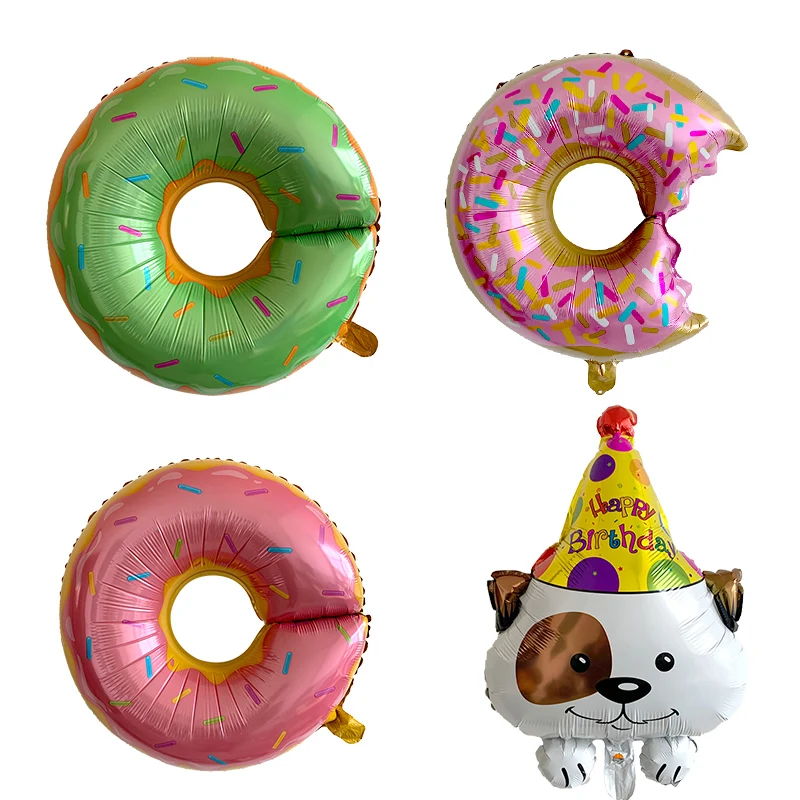 1 комплект розовый пончик для губ мороженое попкорн конфеты фольга воздушный шар