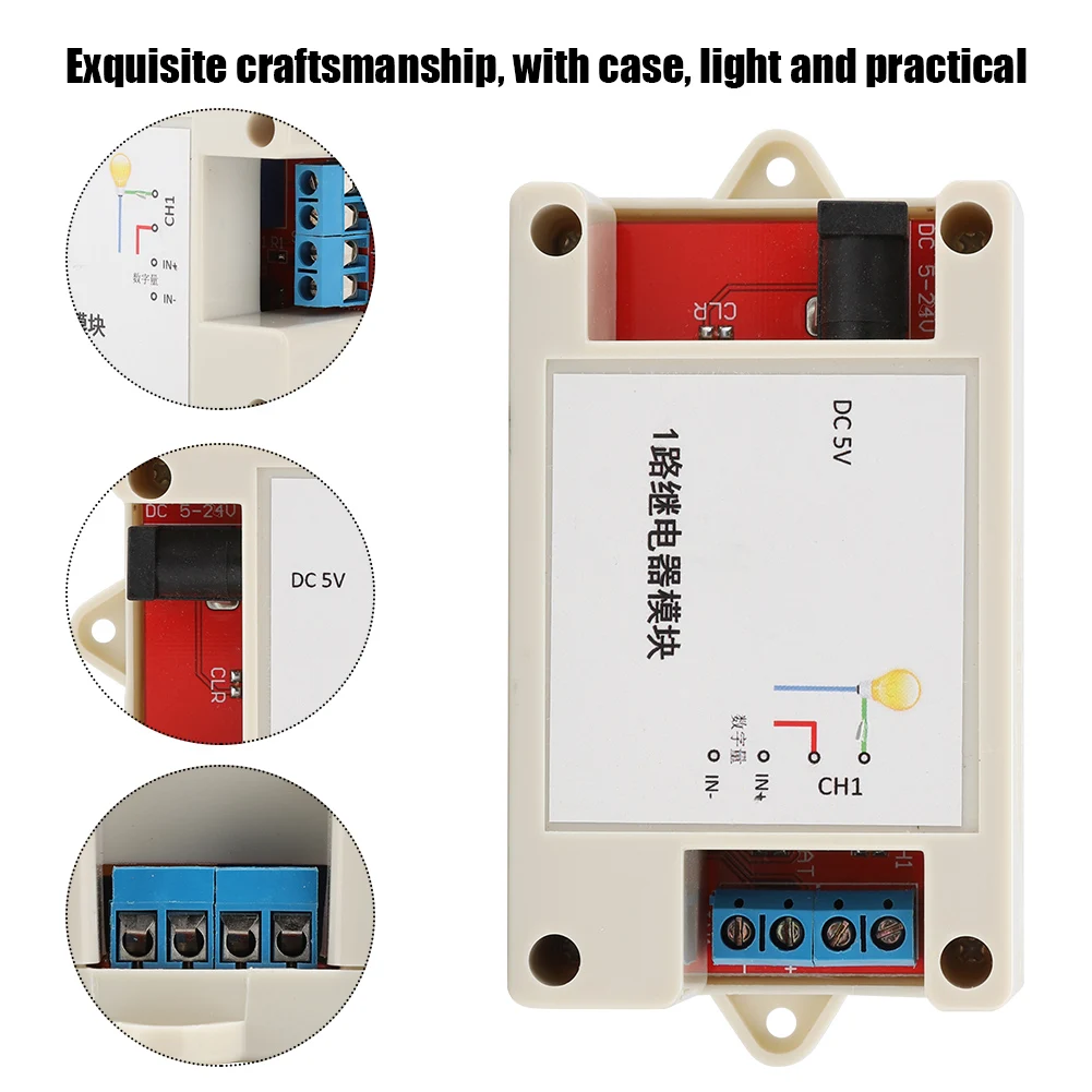 

ESP8266 ABS 1 Channel WiFi Relay Module DC 5V-24V With Case Optical Coupling Isolation For ModBus Poll Support (Beige)