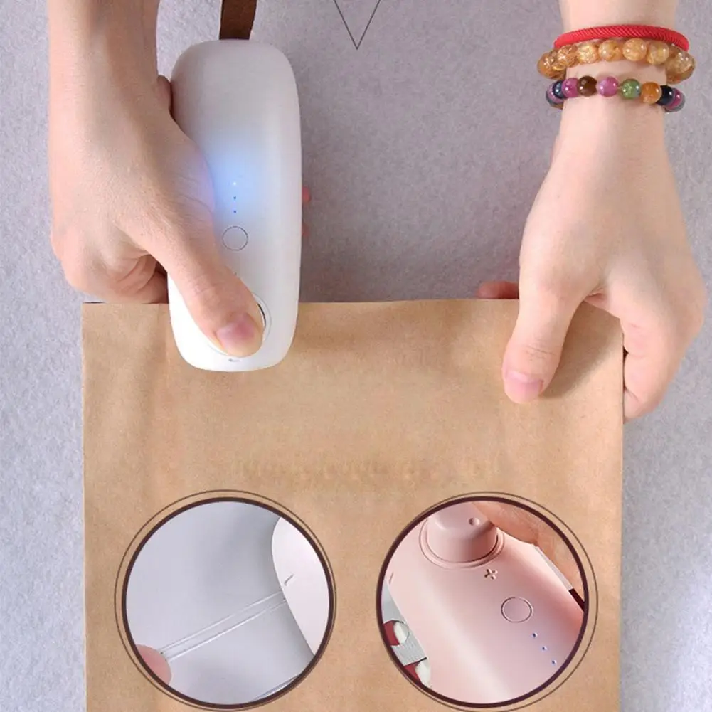 Перезаряжаемый портативный ручной мини-пакет для закусок пластиковый пакет