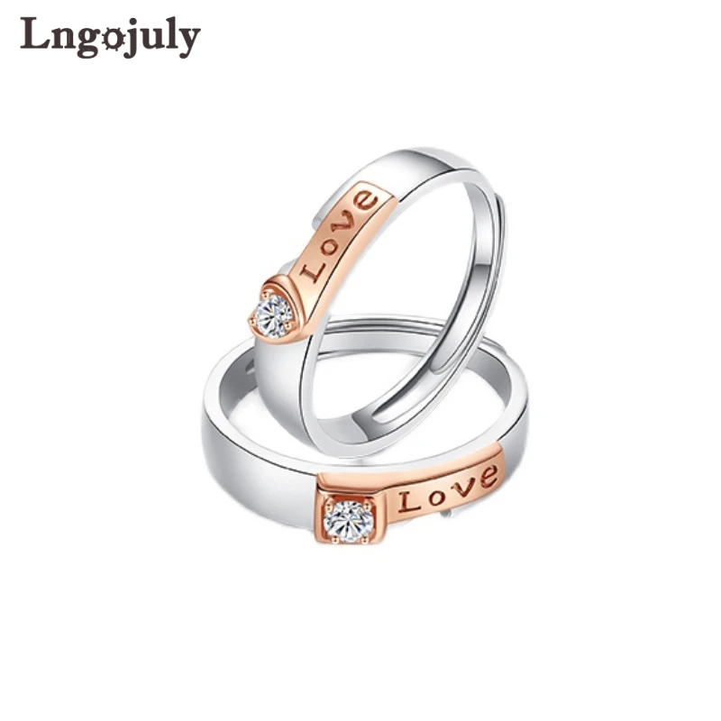 

Ювелирные украшения Обручальное кольцо для пары из чистого 100% 925 серебро кольца любящее сердце, для женщин и мужчин, Юбилей серебро 925, ювелирное изделие, подарок