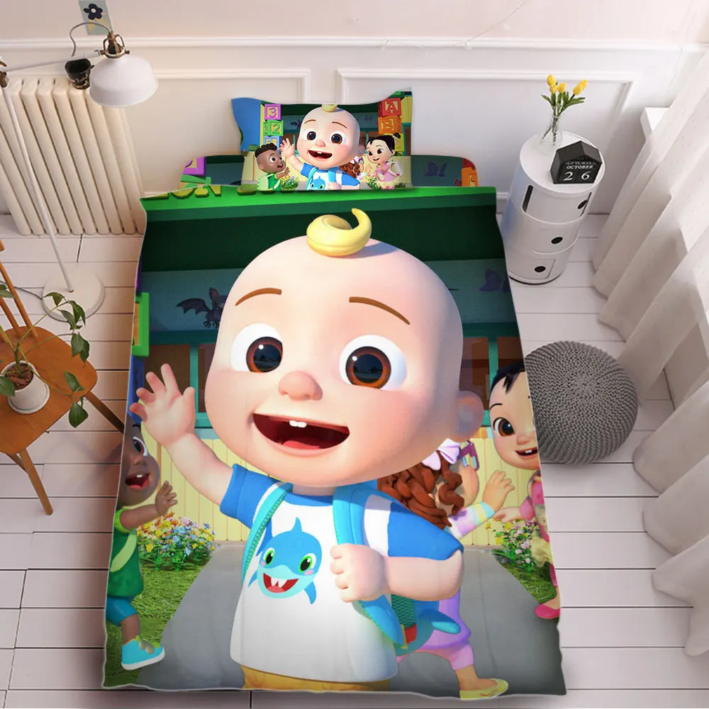 Картонная крышка для кровати Cartoon Melon CoCo JJ 3D с печатью на постельный комплект размером King Queen Full Twin для декора детской спальни.
