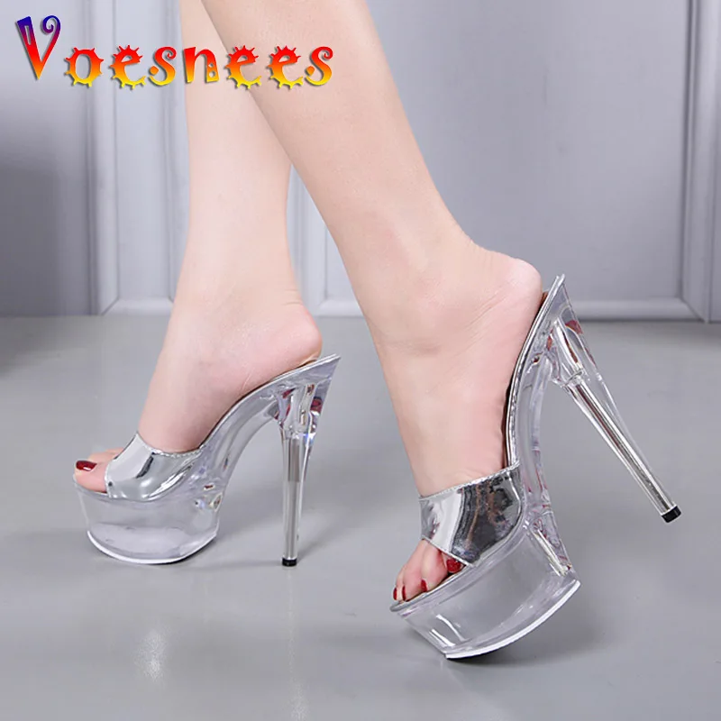 Модель Подиум женские тапочки взрывобезопасные сексуальные сандалии на высоком