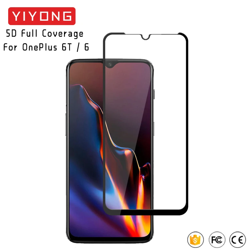 YIYONG 5D полное покрытие из закаленного стекла для OnePlus 6 T 7 6 T 3 T 3 T 5T Полный Клей протектор экрана для One Plus 6 T 5T 6 5 3 T 7T стекло