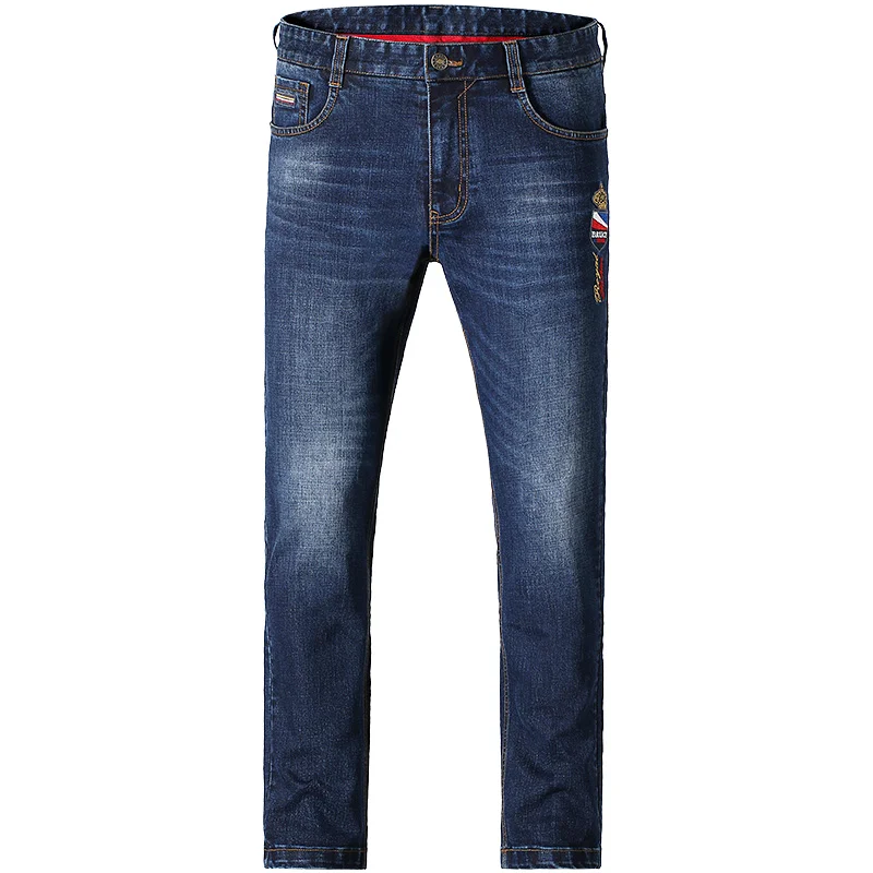 Bruce&Shark Men's Jeans Winter Heavy Fabric Fashion Casual BStraight Leg Thicken Strech Cotton Soft Loose Super Quality big size