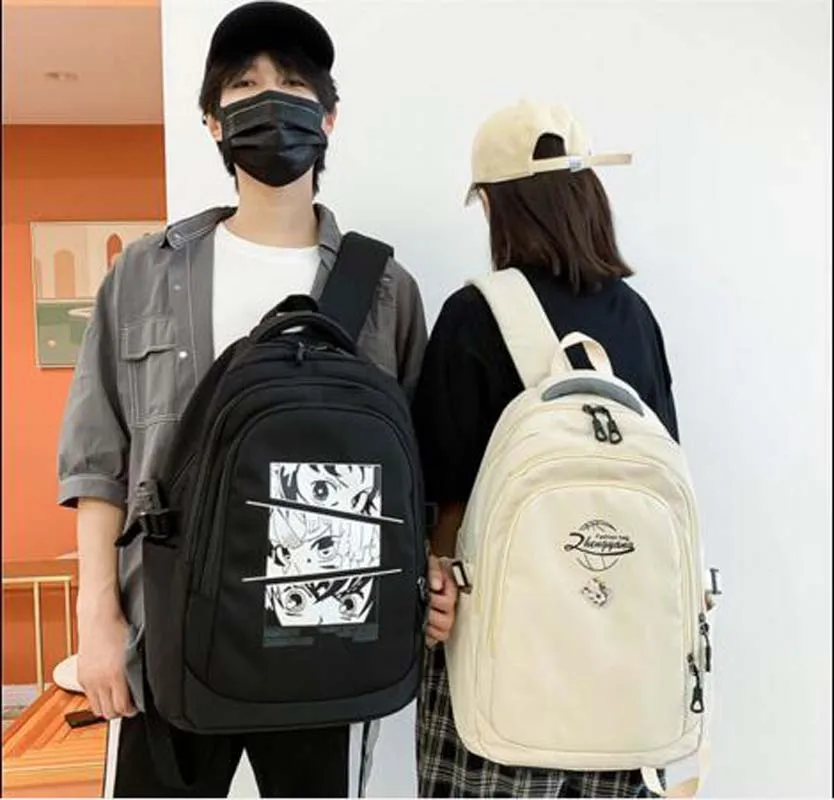 

Korean Fashion Men Women Nylon Large Capacity School Bag Students Casual Light Outdoor Travel Backpack Teenage Shoulder Bags