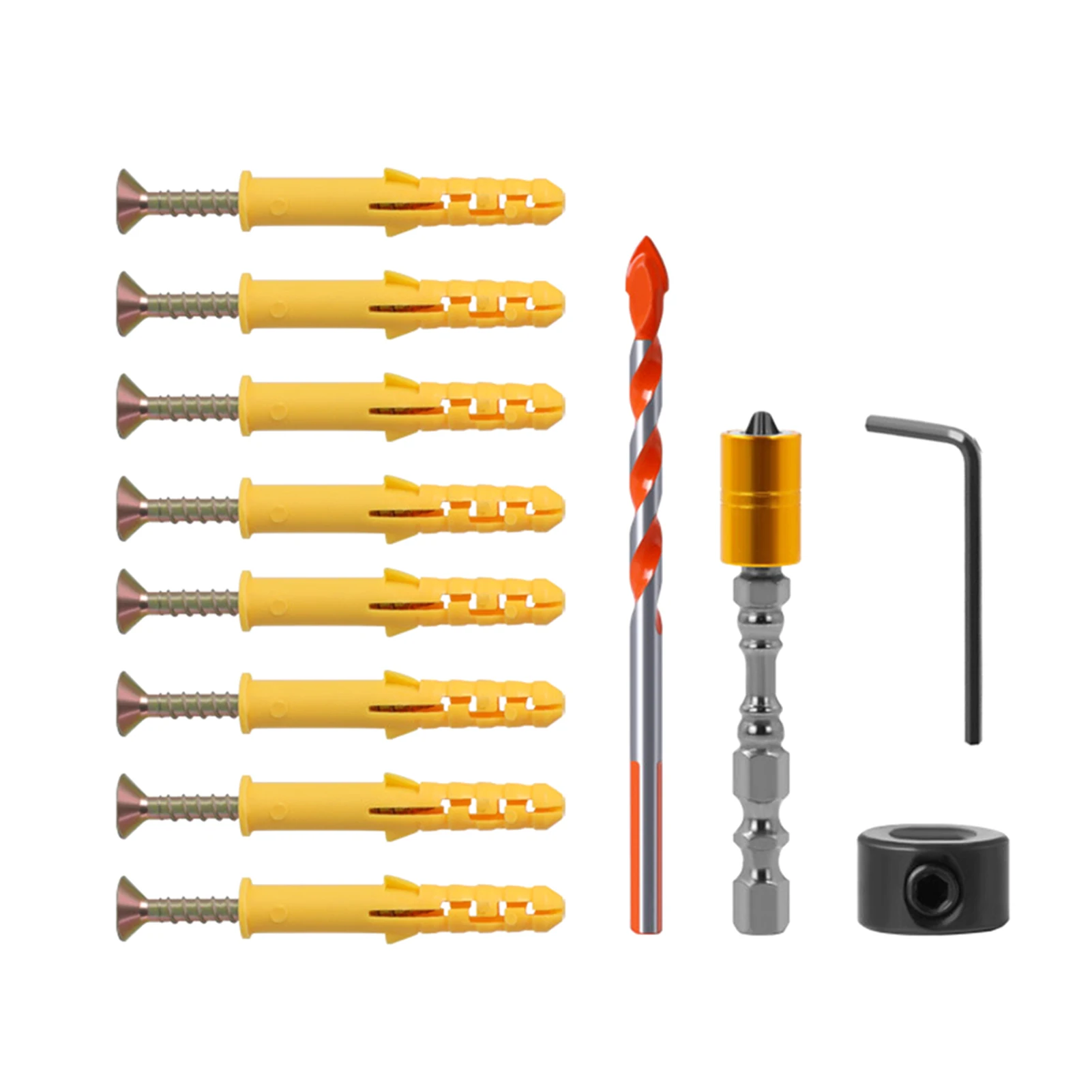 

Wall Screws and Anchors Magnetic Cross Head Screwdriver Bit Plastic Drywall Anchor and Screw Kit Wall Hanging Kit