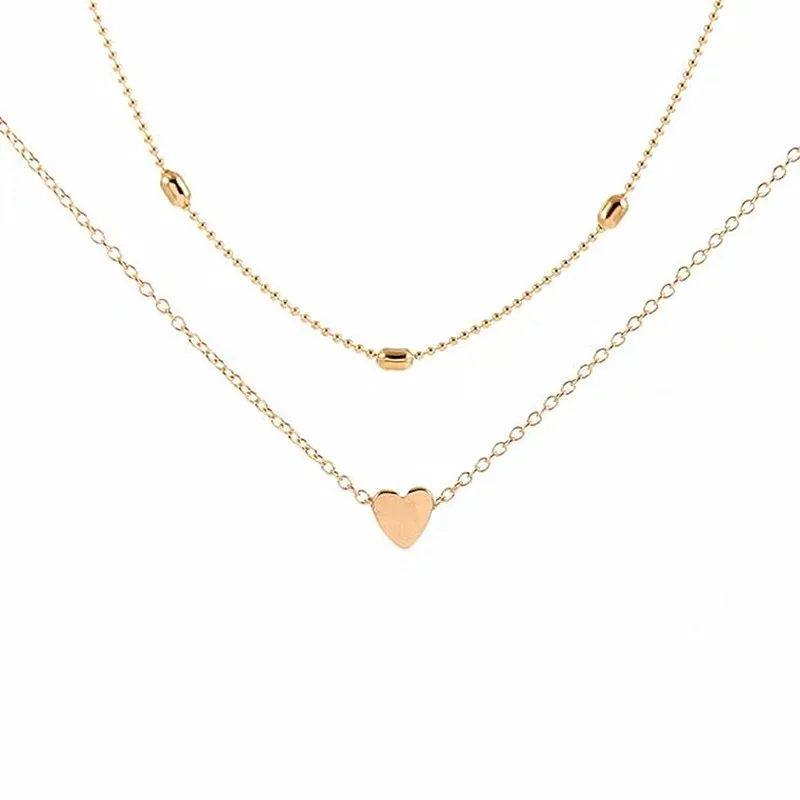 Цепочка с маленьким сердцем для женщин ожерелье золотого цвета Маленькая