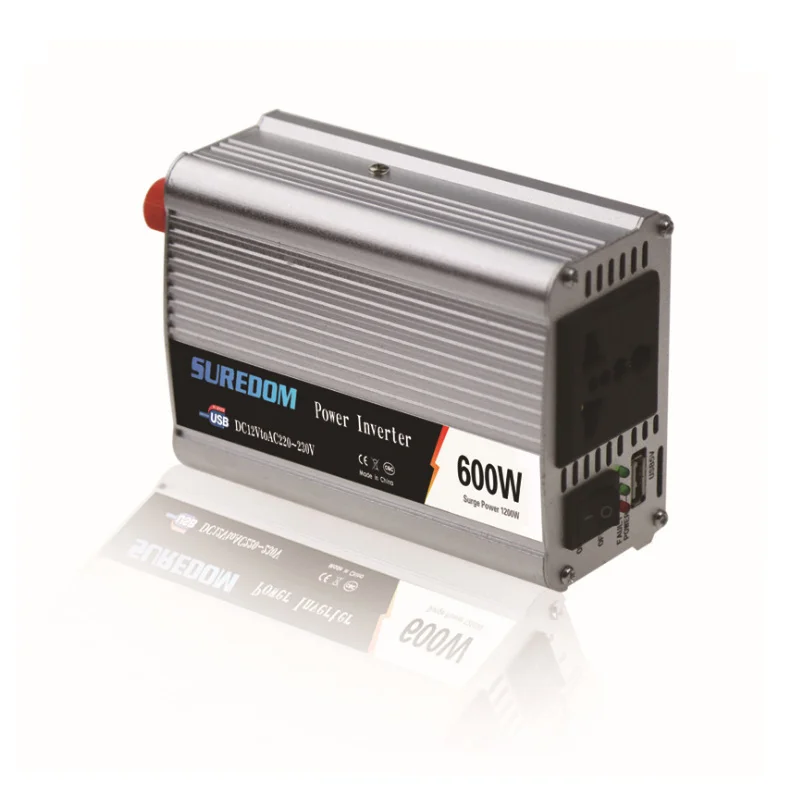 600 Вт Инвертор с одним входом USB DC 12V 24V портативный автомобильный адаптер для