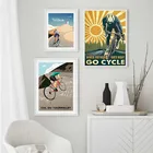 Печать Col du Tourmalet Bahomontes винтажный плакат на стену художественная картина велосипед Холст принты и плакаты подарок комната Домашний декор
