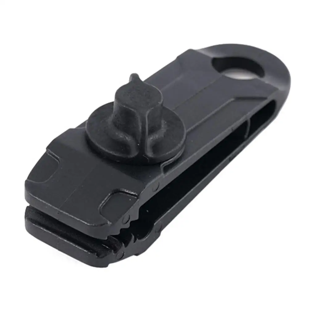 Black Tent Clip Adjustable Plastic Windproof Tent Clip Reusable Outdoor Tarpaulin Clips for Activities Camping Canopy Clip Nylon - Color: Black