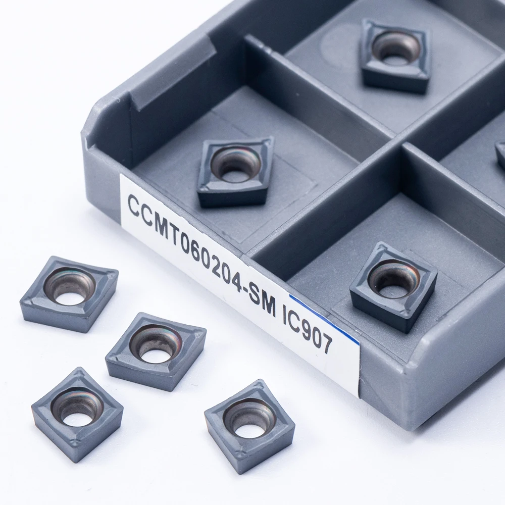 Набор токарных инструментов комплект из 10 твердосплавных пластин CCMT060204 IC908 CCMT060208