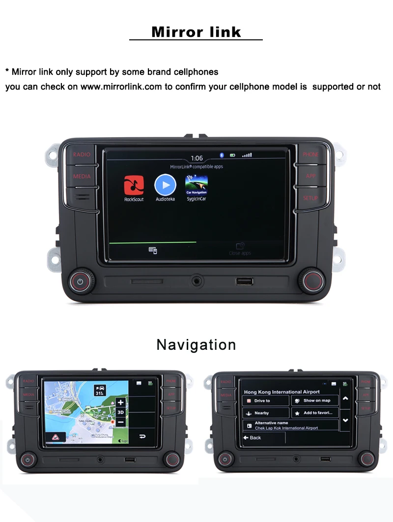 Desay RCD330 автомобильное радио Carplay Зеркало Ссылка RCD340 Plus 6RD 035 187B для VW Polo Golf Passat MK5 MK6 B6 B7 Tiguan Eos Bettle T5