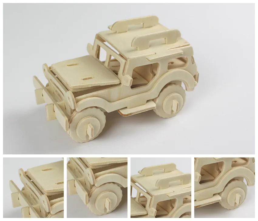 

3D Wood Puzzles Children Adults Vehicle Puzzles Wooden Toys Learning Education Environmental Assemble Toy Educational Games